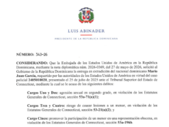 Poder Ejecutivo dispone extradición de dominicano requerido en Estados Unidos por delitos sexuales contra menores