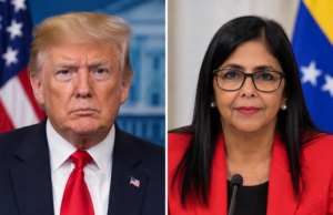 Trump se reúne hoy con Delcy Rodríguez en Nueva York